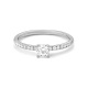 Anillo Solitario de oro blanco de 18 Kt con diamantes de 0,46 a 1,16 ct, certificado GIA
