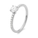 Anillo Solitario de oro blanco de 18 Kt con diamantes de 0,46 a 1,16 ct, certificado GIA