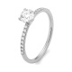 Anillo Solitario de oro blanco de 18 Kt con diamantes de 0,46 a 1,16 ct, certificado GIA