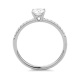 Anillo Solitario de oro blanco de 18 Kt con diamantes de 0,46 a 1,16 ct, certificado GIA