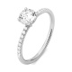 Anillo Solitario de oro blanco de 18 Kt con diamantes de 0,46 a 1,16 ct, certificado GIA