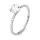 Anillo Solitario de oro blanco de 18 Kt con diamantes de 0,46 a 1,16 ct, certificado GIA