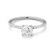 Anillo Solitario de oro blanco de 18 Kt con diamantes de 0,46 a 1,16 ct, certificado GIA