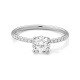 Anillo Solitario de oro blanco de 18 Kt con diamantes de 0,46 a 1,16 ct, certificado GIA