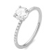 Anillo Solitario de oro blanco de 18 Kt con diamantes de 0,46 a 1,16 ct, certificado GIA