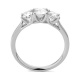 Anillo Tresillo de oro blanco de 18 Kt con diamantes de 1,10 a 2,60 ct, certificado GIA