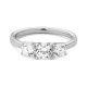 Anillo Tresillo de oro blanco de 18 Kt con diamantes de 1,10 a 2,60 ct, certificado GIA