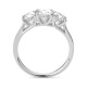 Anillo Tresillo de oro blanco de 18 Kt con diamantes de 1,10 a 2,60 ct, certificado GIA