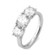Anillo Tresillo de oro blanco de 18 Kt con diamantes de 1,10 a 2,60 ct, certificado GIA