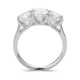Anillo Tresillo de oro blanco de 18 Kt con diamantes de 1,10 a 2,60 ct, certificado GIA