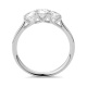 Anillo Tresillo de oro blanco de 18 Kt con diamantes de 0,90 a 3,00 ct, certificado GIA