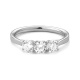 Anillo Tresillo de oro blanco de 18 Kt con diamantes de 0,90 a 3,00 ct, certificado GIA