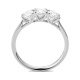 Anillo Tresillo de oro blanco de 18 Kt con diamantes de 0,90 a 3,00 ct, certificado GIA