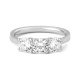 Anillo Tresillo de oro blanco de 18 Kt con diamantes de 0,90 a 3,00 ct, certificado GIA