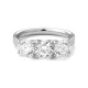 Anillo Tresillo de oro blanco de 18 Kt con diamantes de 0,90 a 3,00 ct, certificado GIA