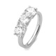Anillo Tresillo de oro blanco de 18 Kt con diamantes de 0,90 a 3,00 ct, certificado GIA