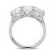 Anillo Tresillo de oro blanco de 18 Kt con diamantes de 0,90 a 3,00 ct, certificado GIA