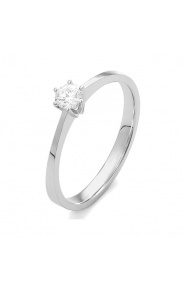 Anillo Solitario de oro blanco de 18 Kt con diamante de 0,32 a 1,02 ct, certificado GIA