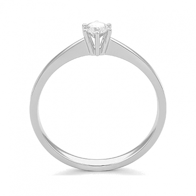 Anillo Solitario de oro blanco de 18 Kt con diamante de 0,32 a 1,02 ct, certificado GIA