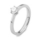 Anillo Solitario de oro blanco de 18 Kt con diamante de 0,32 a 1,02 ct, certificado GIA