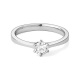 Anillo Solitario de oro blanco de 18 Kt con diamante de 0,32 a 1,02 ct, certificado GIA