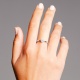 Anillo Solitario de oro blanco de 18 Kt con diamante de 0,32 a 1,02 ct, certificado GIA