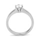 Anillo Solitario de oro blanco de 18 Kt con diamante de 0,32 a 1,02 ct, certificado GIA