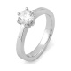 Anillo Solitario de oro blanco de 18 Kt con diamante de 0,32 a 1,02 ct, certificado GIA