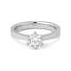 Anillo Solitario de oro blanco de 18 Kt con diamante de 0,32 a 1,02 ct, certificado GIA