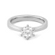 Anillo Solitario de oro blanco de 18 Kt con diamante de 0,32 a 1,02 ct, certificado GIA
