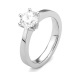 Anillo Solitario de oro blanco de 18 Kt con diamante de 0,32 a 1,02 ct, certificado GIA