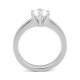 Anillo Solitario de oro blanco de 18 Kt con diamante de 0,32 a 1,02 ct, certificado GIA