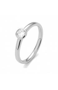 Anillo Solitario de oro blanco de 18 Kt con diamante de 0,32 a 1,02 ct, certificado GIA