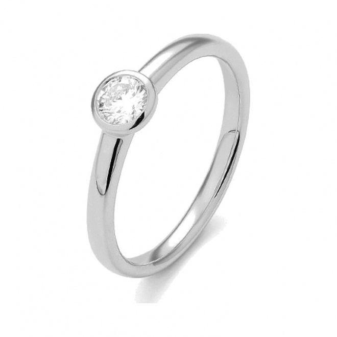 Anillo Solitario de oro blanco de 18 Kt con diamante de 0,32 a 1,02 ct, certificado GIA