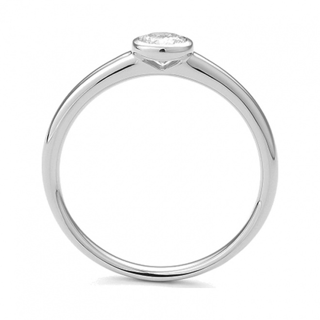 Anillo Solitario de oro blanco de 18 Kt con diamante de 0,32 a 1,02 ct, certificado GIA