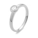 Anillo Solitario de oro blanco de 18 Kt con diamante de 0,32 a 1,02 ct, certificado GIA