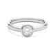 Anillo Solitario de oro blanco de 18 Kt con diamante de 0,32 a 1,02 ct, certificado GIA