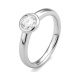 Anillo Solitario de oro blanco de 18 Kt con diamante de 0,32 a 1,02 ct, certificado GIA