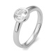 Anillo Solitario de oro blanco de 18 Kt con diamante de 0,32 a 1,02 ct, certificado GIA