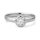 Anillo Solitario de oro blanco de 18 Kt con diamante de 0,32 a 1,02 ct, certificado GIA