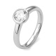Anillo Solitario de oro blanco de 18 Kt con diamante de 0,32 a 1,02 ct, certificado GIA