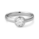 Anillo Solitario de oro blanco de 18 Kt con diamante de 0,32 a 1,02 ct, certificado GIA