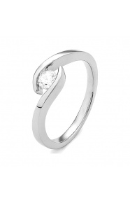 Anillo Solitario de oro blanco de 18 Kt con diamante de 0,32 a 1,02 ct, certificado GIA