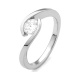 Anillo Solitario de oro blanco de 18 Kt con diamante de 0,32 a 1,02 ct, certificado GIA
