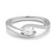 Anillo Solitario de oro blanco de 18 Kt con diamante de 0,32 a 1,02 ct, certificado GIA