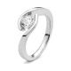 Anillo Solitario de oro blanco de 18 Kt con diamante de 0,32 a 1,02 ct, certificado GIA
