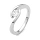 Anillo Solitario de oro blanco de 18 Kt con diamante de 0,32 a 1,02 ct, certificado GIA