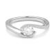 Anillo Solitario de oro blanco de 18 Kt con diamante de 0,32 a 1,02 ct, certificado GIA