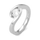 Anillo Solitario de oro blanco de 18 Kt con diamante de 0,32 a 1,02 ct, certificado GIA