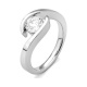 Anillo Solitario de oro blanco de 18 Kt con diamante de 0,32 a 1,02 ct, certificado GIA